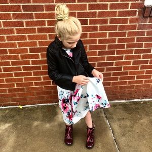 Girls long sleeve floral maxi dress